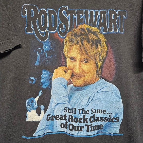 Rod Stewart 2007 Tour Shirt Black Size Large - Picture 2 of 6